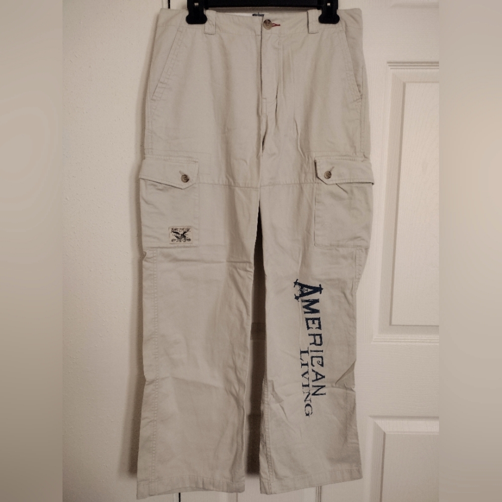 American Living Cream Cargo Pants Sz 20